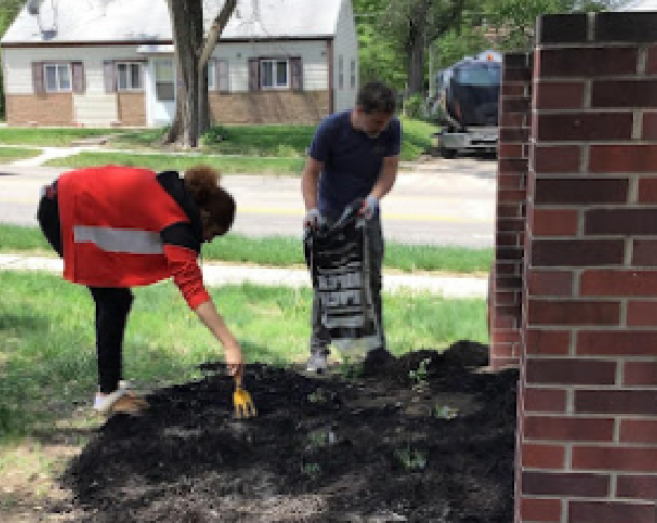 Bryan Students Gardening