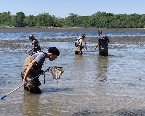 Bryan students on a lake field trip